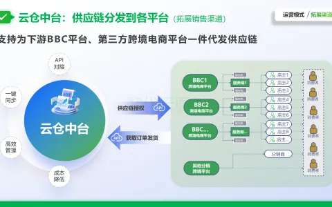 保税跨境合规分销全链路方案：云仓中台 + BBC 分销商城